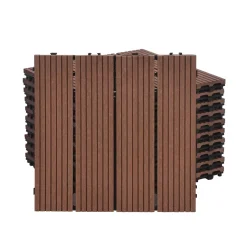 Bodenplatte PALMER 11er Set 30 x 30 cm braun