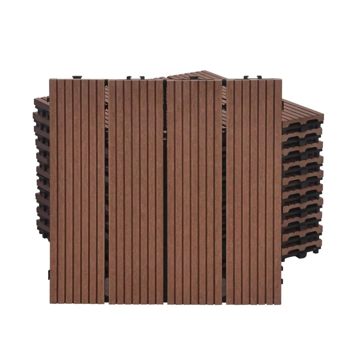 Bodenplatte PALMER 11er Set 30 x 30 cm braun