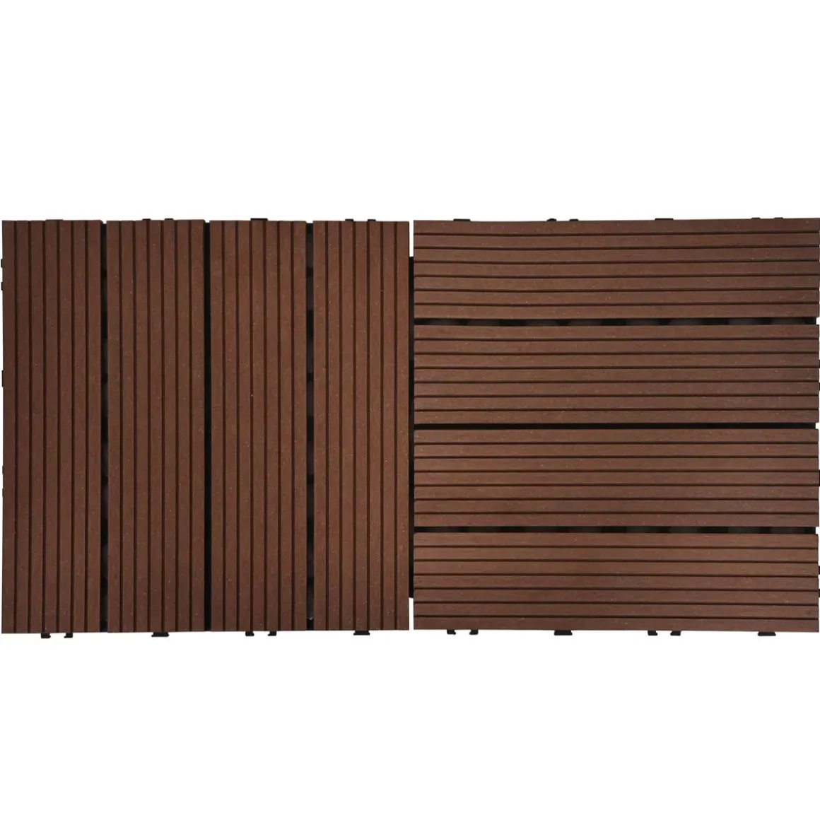 Bodenplatte PALMER 11er Set 30 x 30 cm braun