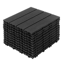 Bodenplatte PALMER 22er Set 30 x 30 cm schwarz