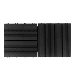 Bodenplatte PALMER 22er Set 30 x 30 cm schwarz