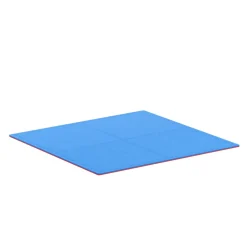 Bodenschutzmatte 61 x 61 cm 4er Set blau/rot