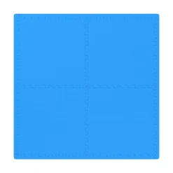 Bodenschutzmatte 61 x 61 cm 4er Set blau/rot