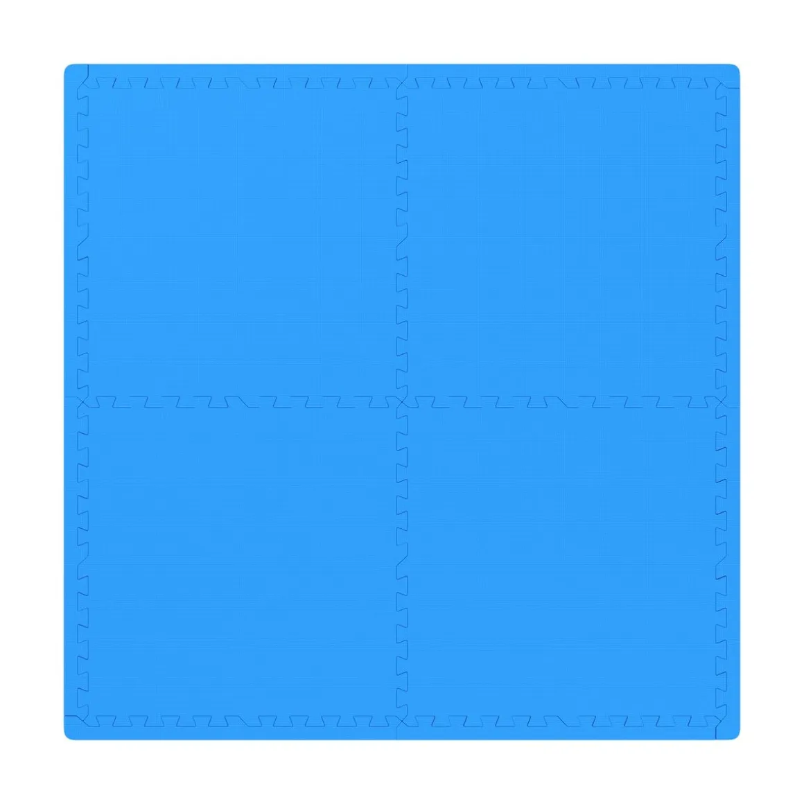 Bodenschutzmatte 61 x 61 cm 4er Set blau/rot