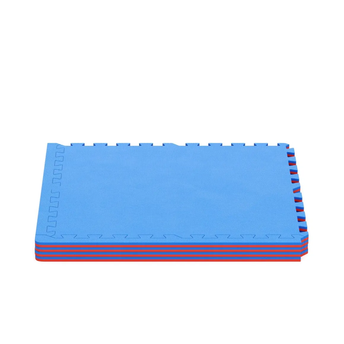 Bodenschutzmatte 61 x 61 cm 4er Set blau/rot