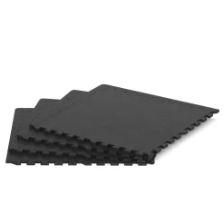 Bodenschutzmatte 61 x 61 cm 4er Set schwarz