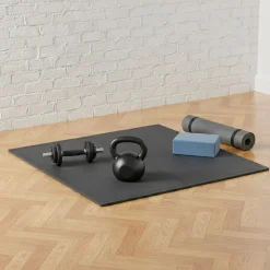 Bodenschutzmatte 61 x 61 cm 4er Set schwarz