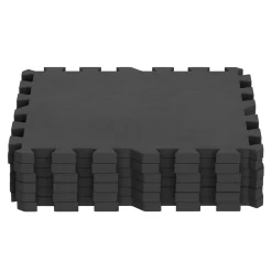 Bodenschutzmatte 49 x 49 cm 6er Set schwarz