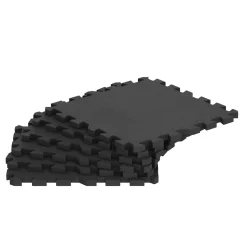 Bodenschutzmatte 49 x 49 cm 6er Set schwarz