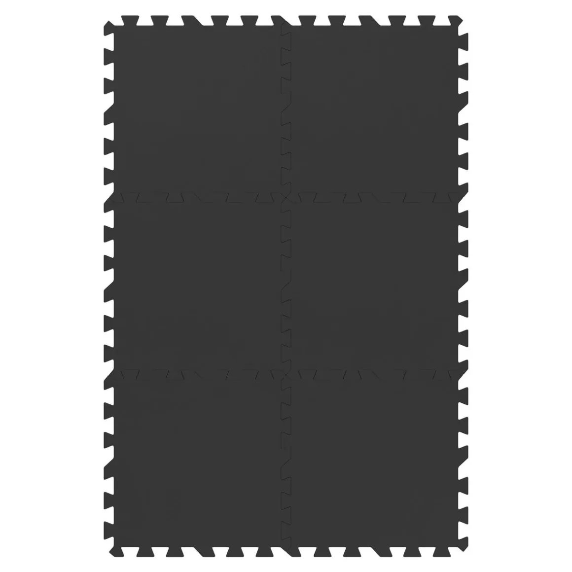 Bodenschutzmatte 49 x 49 cm 6er Set schwarz