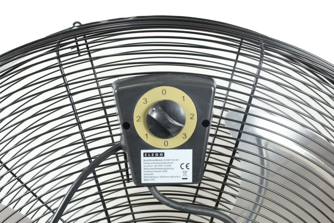 Bodenventilator 76 cm schwarz