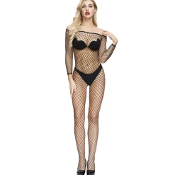 Bodystocking Netz trägerlos schwarz