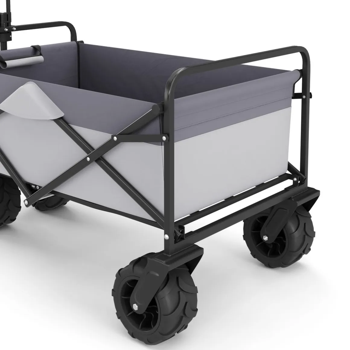 Bollerwagen faltbar BENNY grau