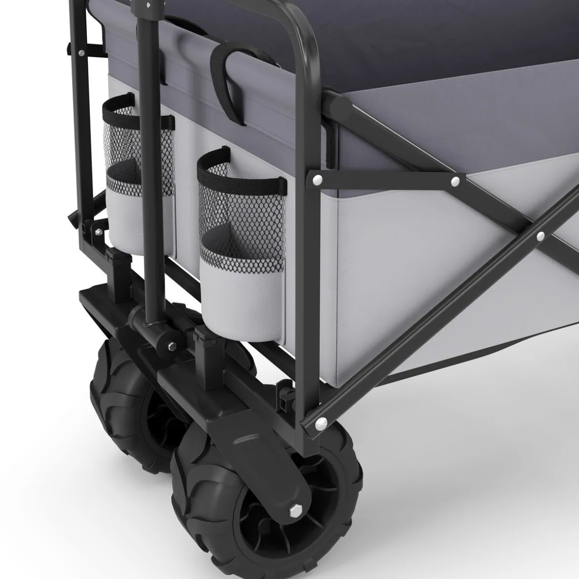 Bollerwagen faltbar BENNY grau