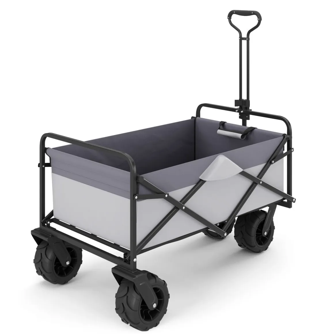 Bollerwagen faltbar BENNY grau