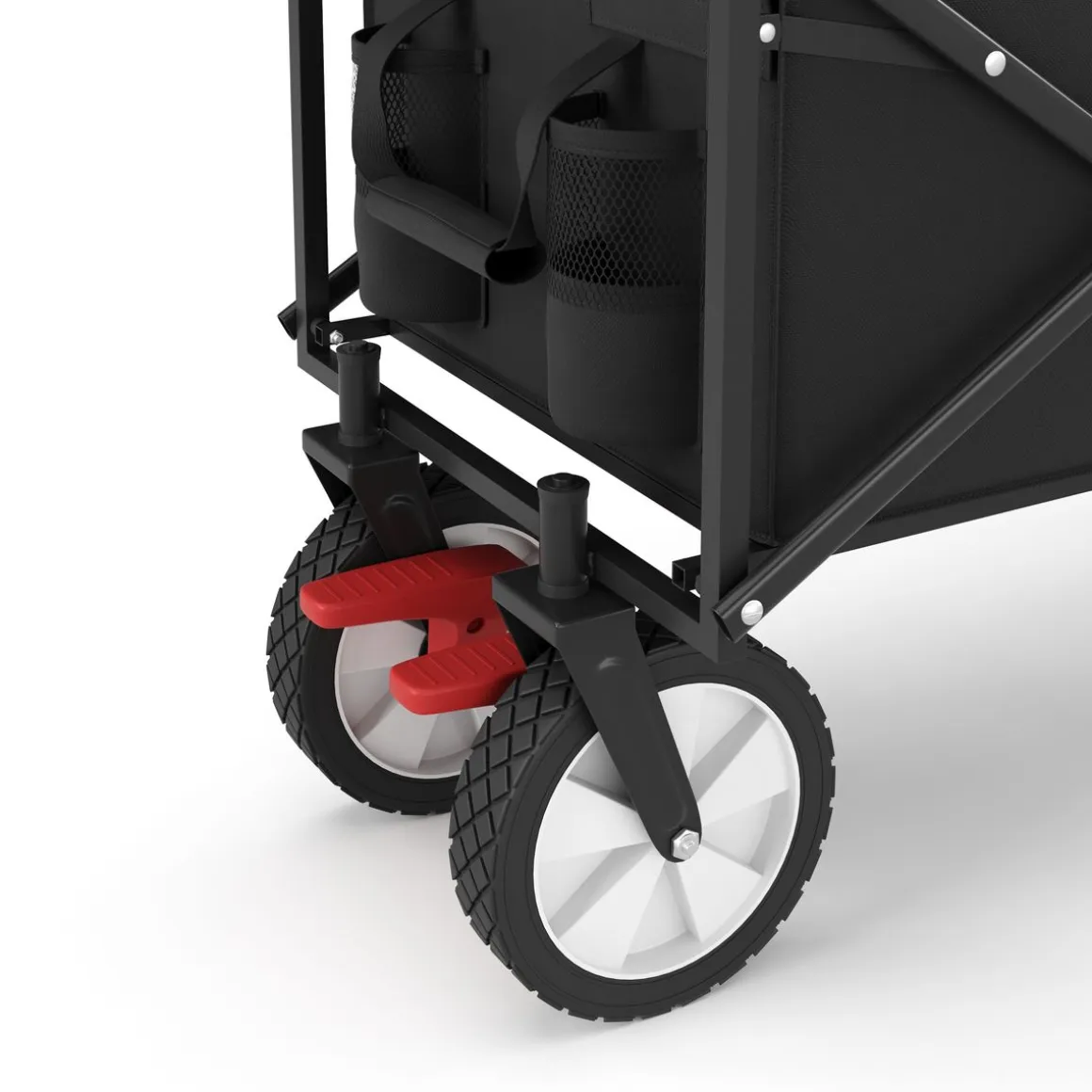 Bollerwagen faltbar mit Dach TOMMY schwarz