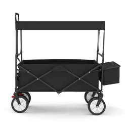 Bollerwagen faltbar mit Dach TOMMY schwarz