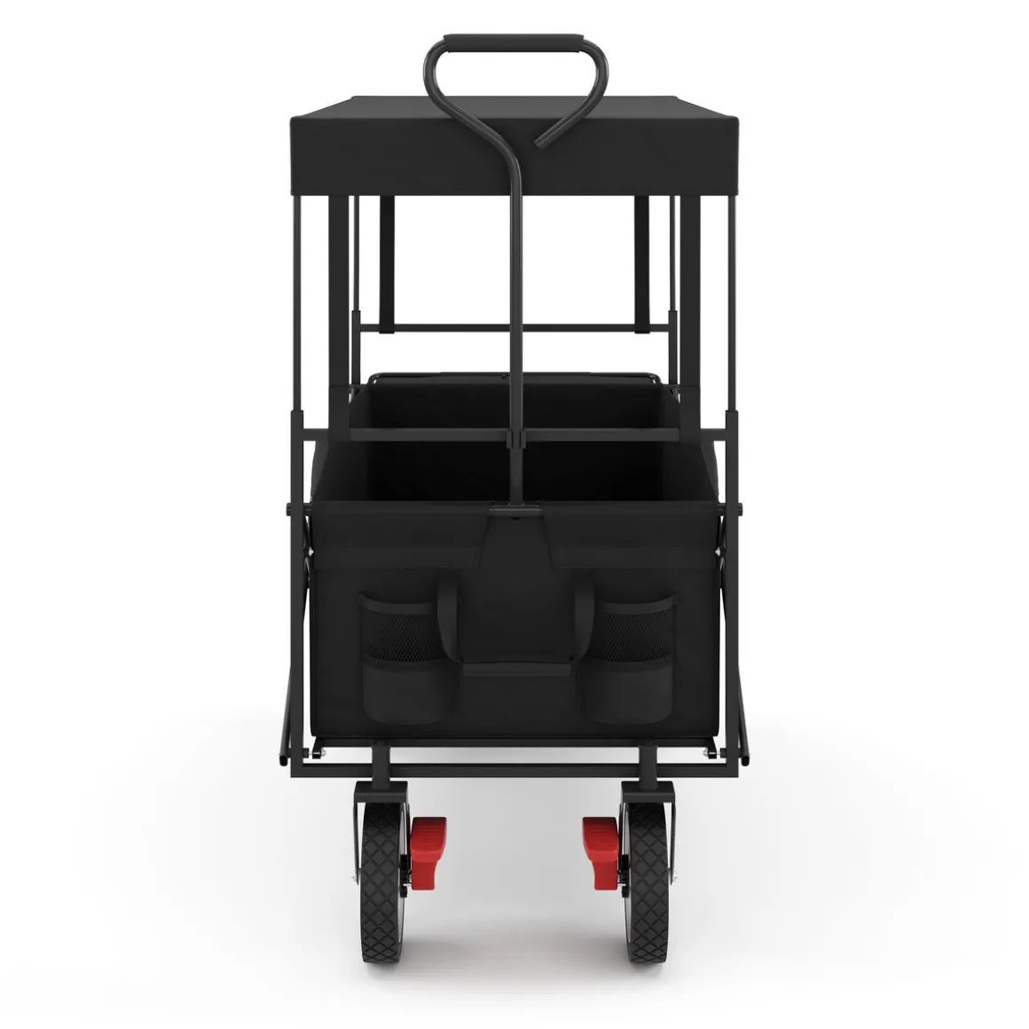 Bollerwagen faltbar mit Dach TOMMY schwarz