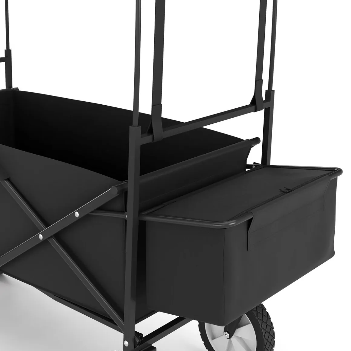 Bollerwagen faltbar mit Dach TOMMY schwarz