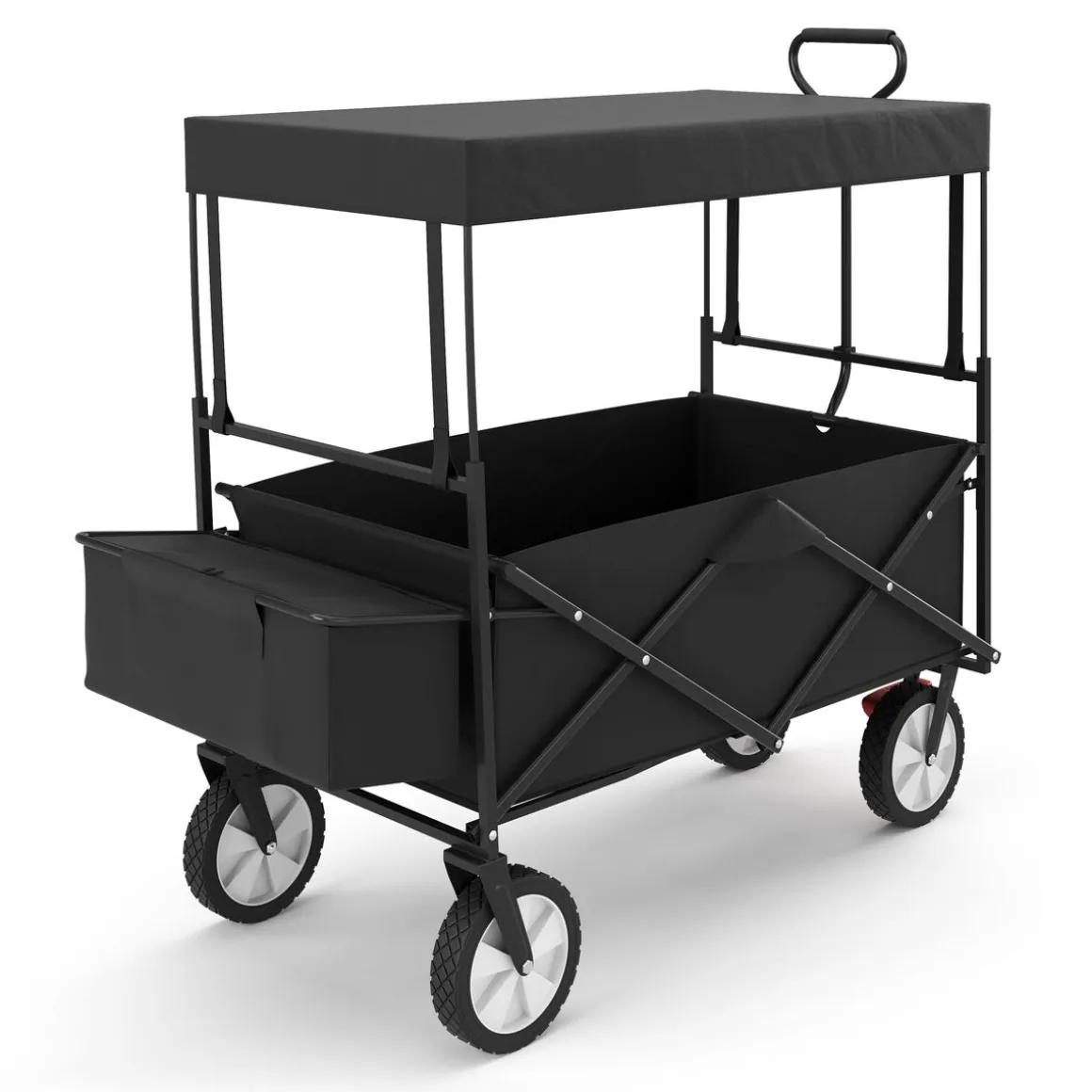 Bollerwagen faltbar mit Dach TOMMY schwarz