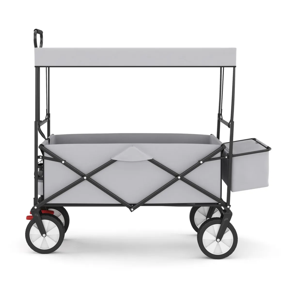 Bollerwagen faltbar mit Dach TOMMY grau
