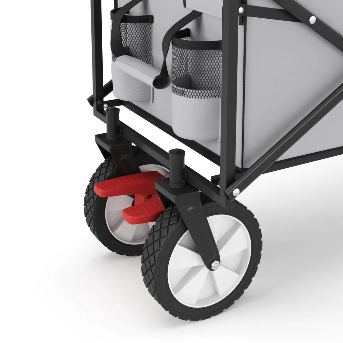 Bollerwagen faltbar mit Dach TOMMY grau