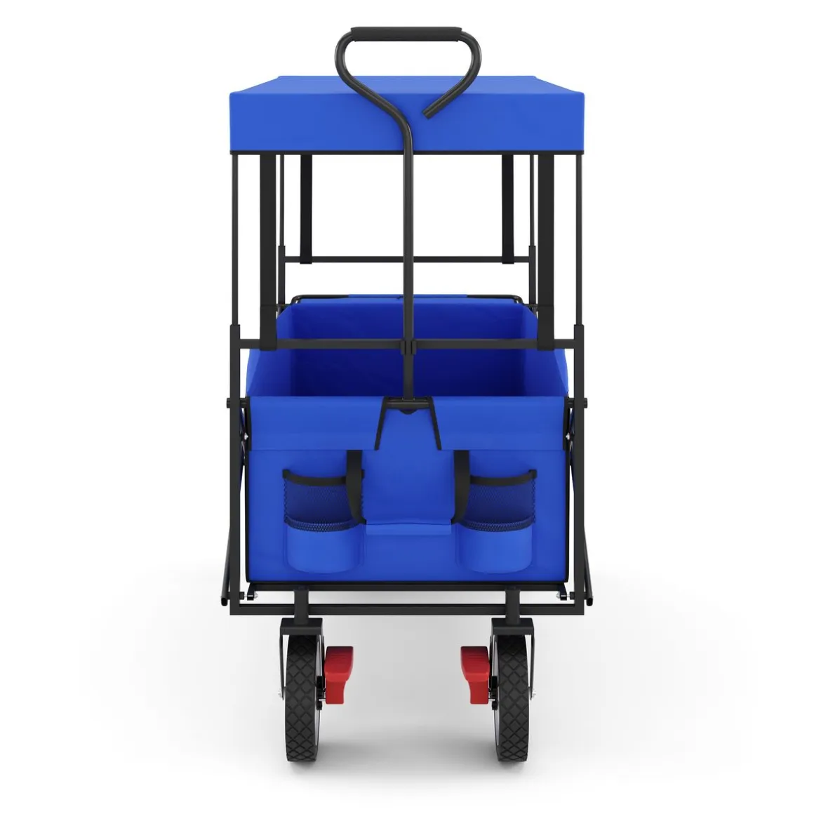 Bollerwagen faltbar mit Dach TOMMY blau | GONSER.CH