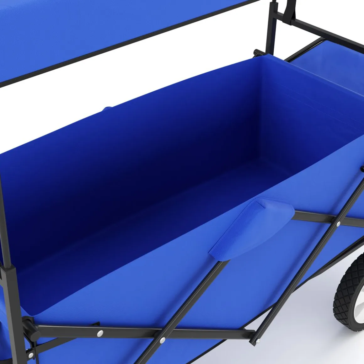 Bollerwagen faltbar mit Dach TOMMY blau | GONSER.CH