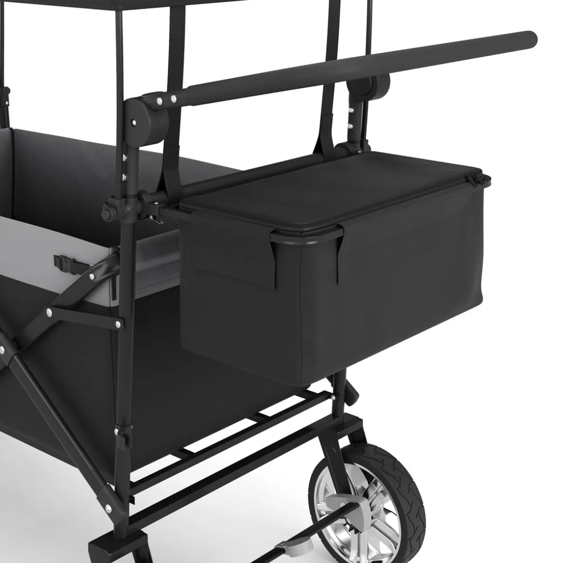 Bollerwagen faltbar mit Dach KENNY schwarz | GONSER.CH