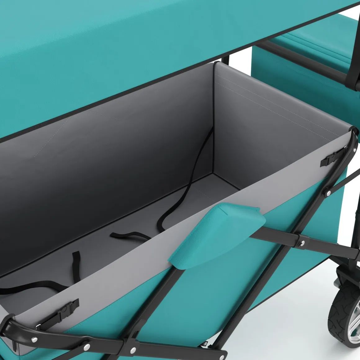 Bollerwagen faltbar mit Dach KENNY mint | GONSER.CH