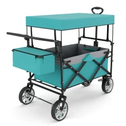 Bollerwagen faltbar mit Dach KENNY mint | GONSER.CH