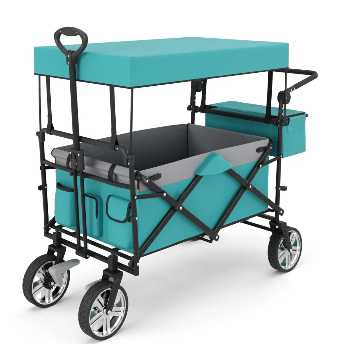 Bollerwagen faltbar mit Dach KENNY mint | GONSER.CH
