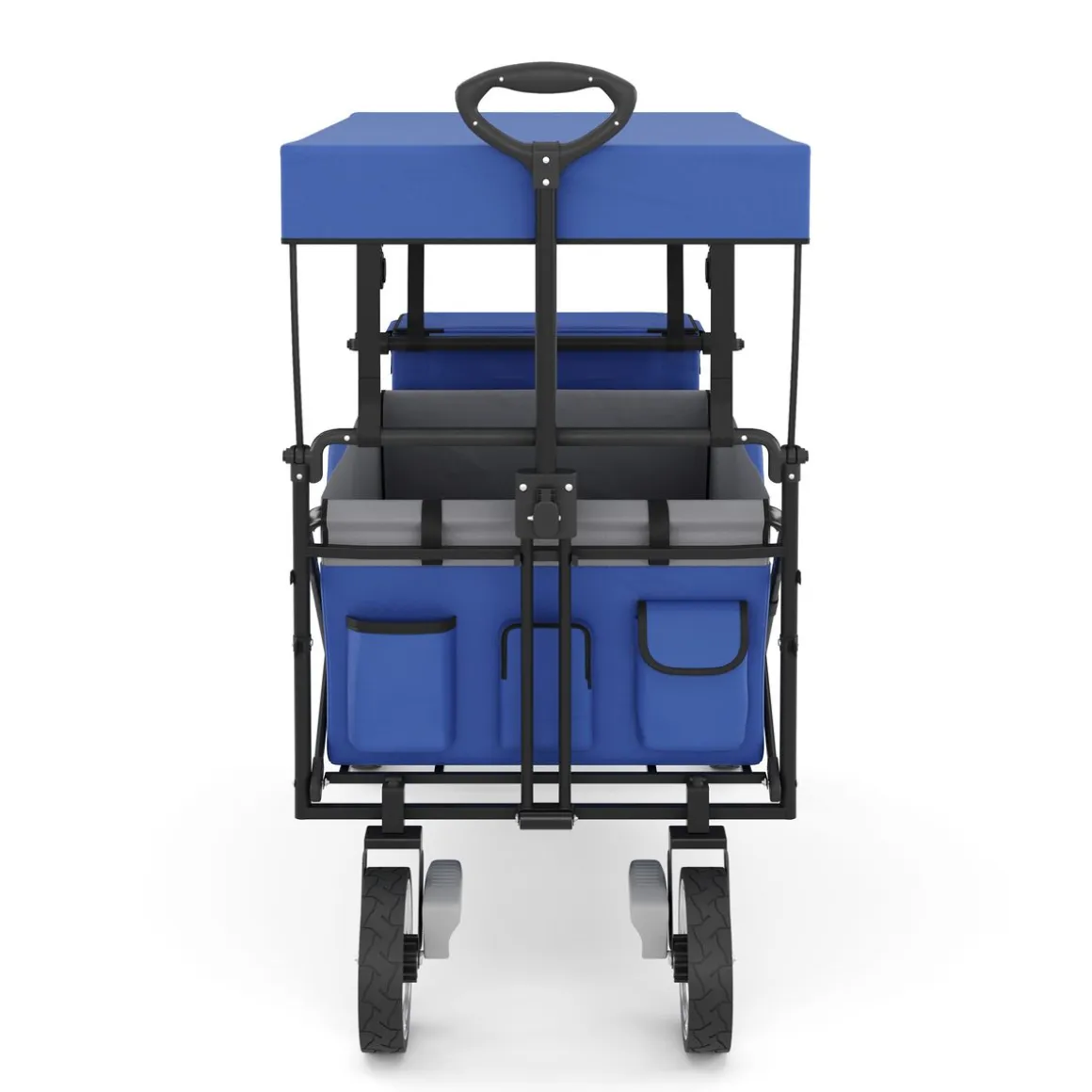 Bollerwagen faltbar mit Dach KENNY blau