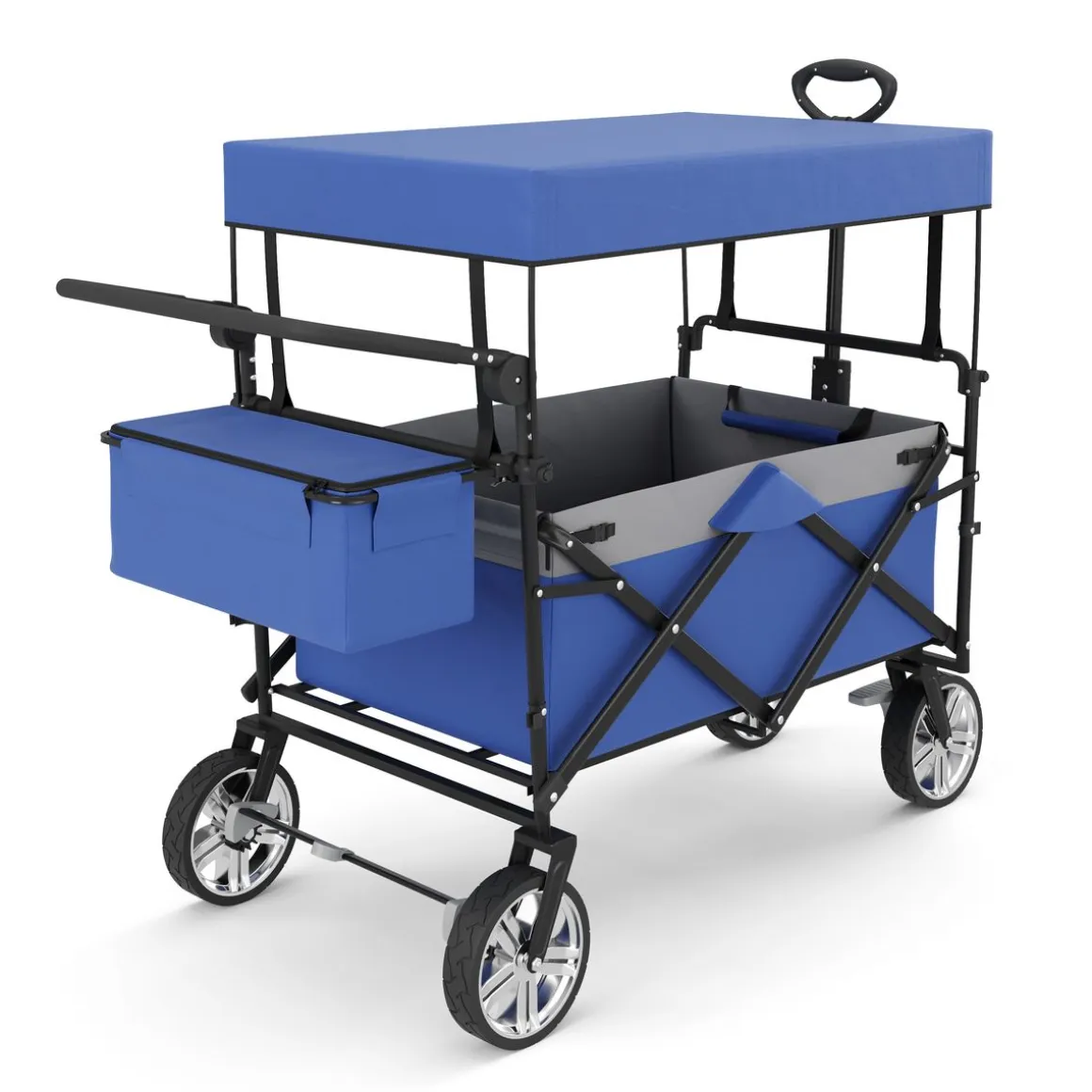 Bollerwagen faltbar mit Dach KENNY blau