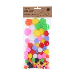 Bommel Set 1 - 3.5 cm 100 Stück