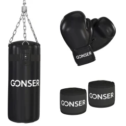 Boxsack Set mit Handschuhen und Bandagen
