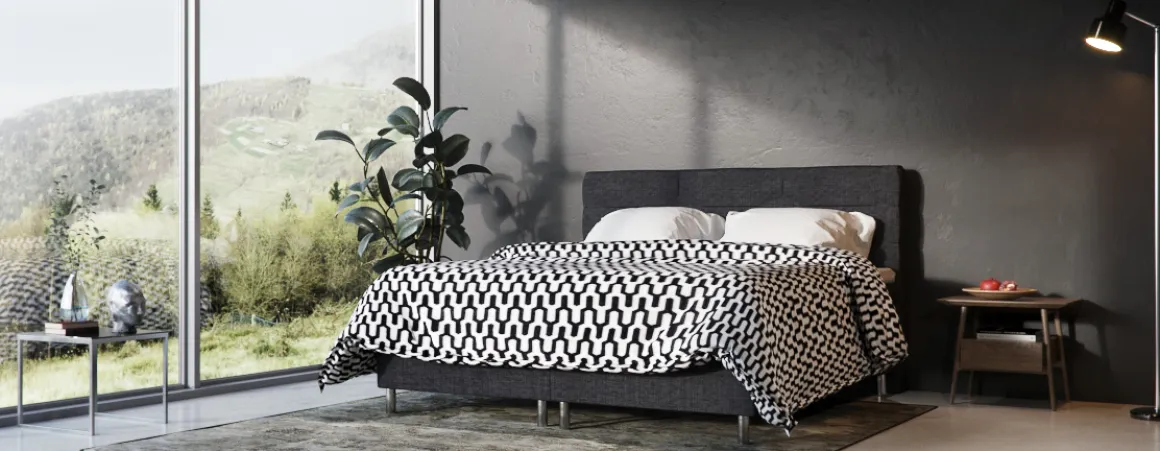 Boxspringbett MIDNIGHT 180 x 200 cm anthrazit
