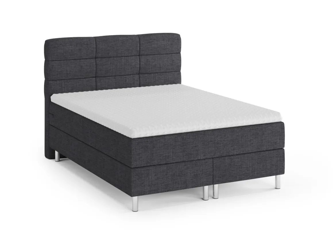Boxspringbett MIDNIGHT 140 x 200 cm anthrazit