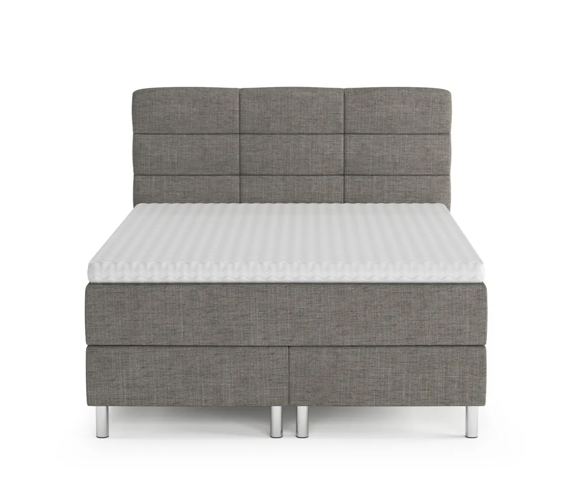 Boxspringbett MIDNIGHT 140 x 200 cm grau