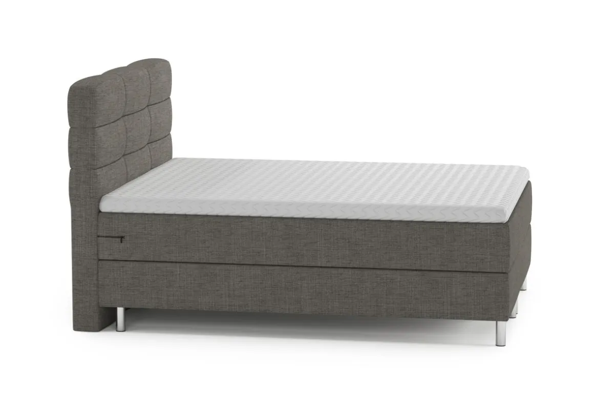 Boxspringbett MIDNIGHT 140 x 200 cm grau