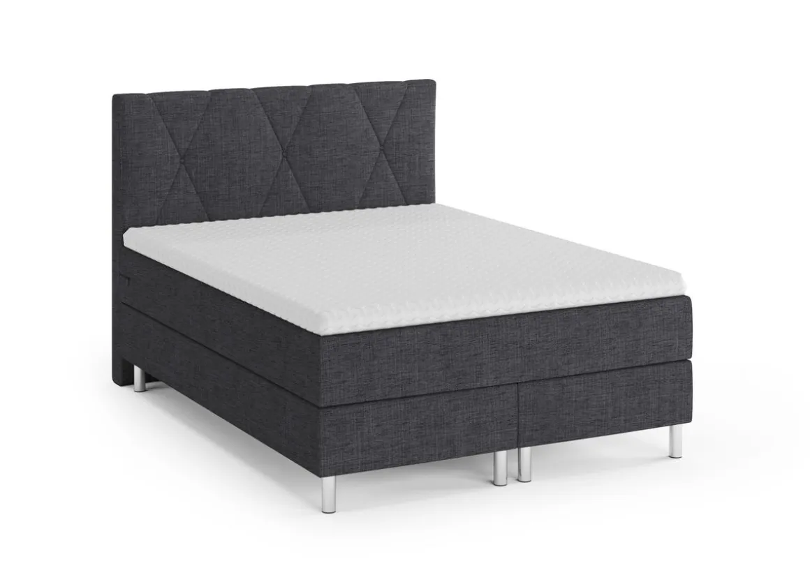 Boxspringbett TWILIGHT 140 x 200 cm anthrazit