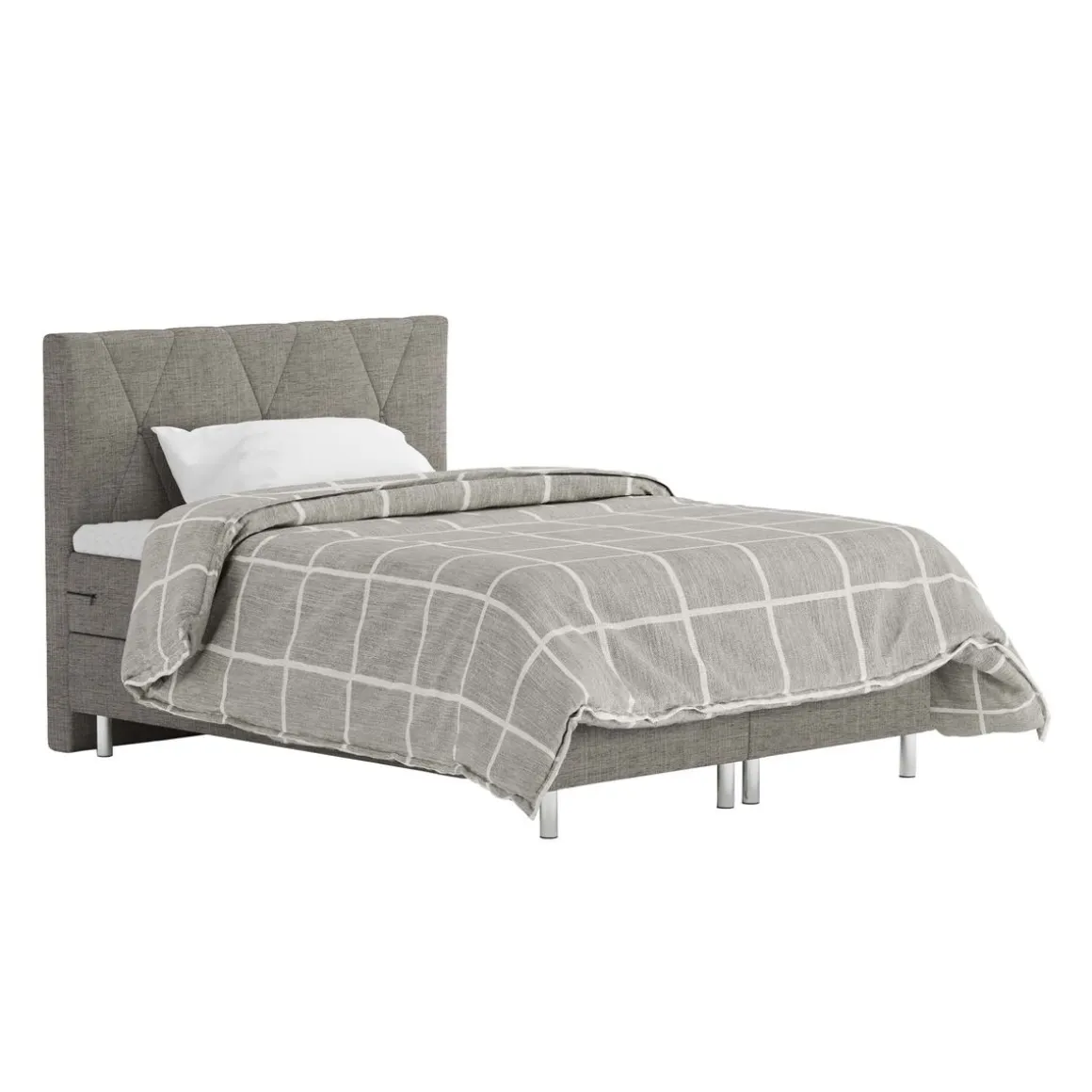 Boxspringbett TWILIGHT 140 x 200 cm grau