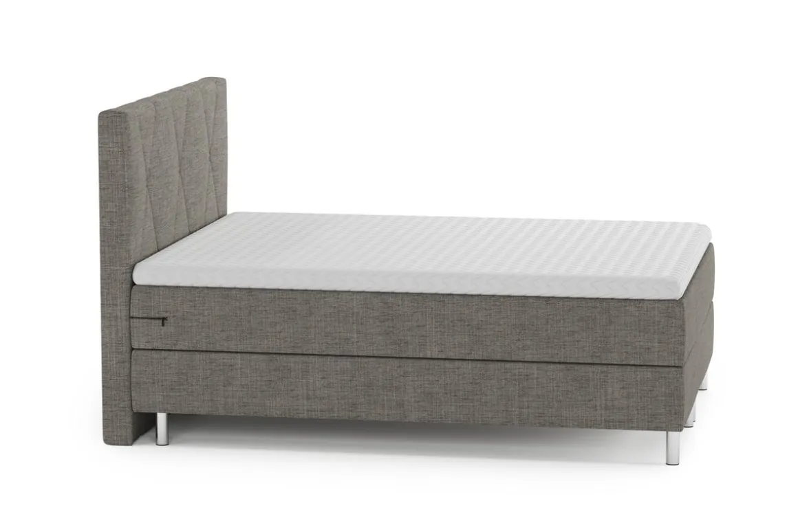 Boxspringbett TWILIGHT 140 x 200 cm grau