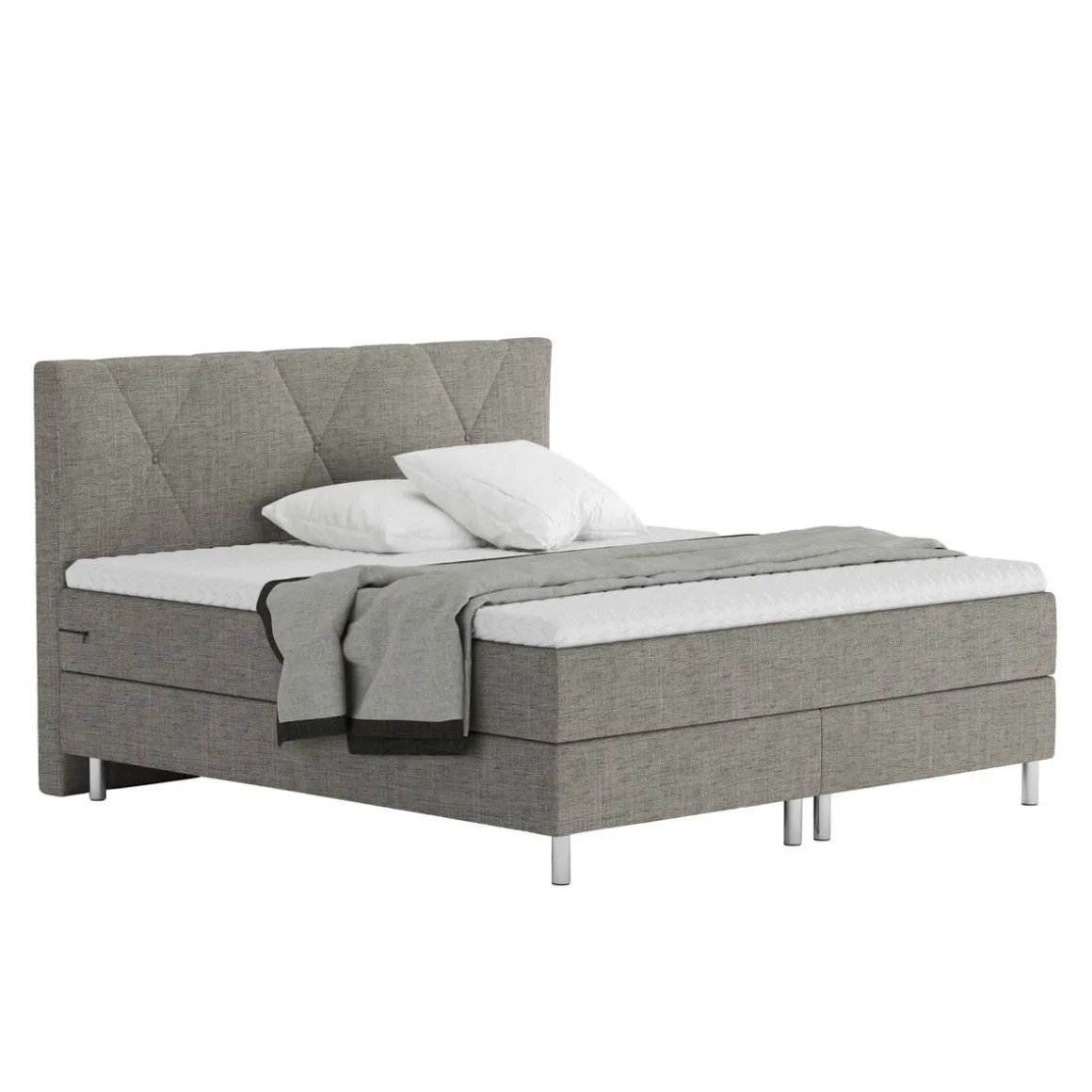 Boxspringbett TWILIGHT 180 x 200 cm grau