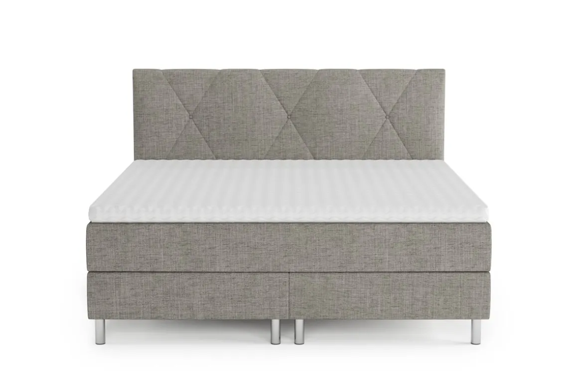 Boxspringbett TWILIGHT 180 x 200 cm grau