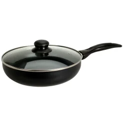 Bratpfanne Aluminium mit Glasdeckel 24 cm