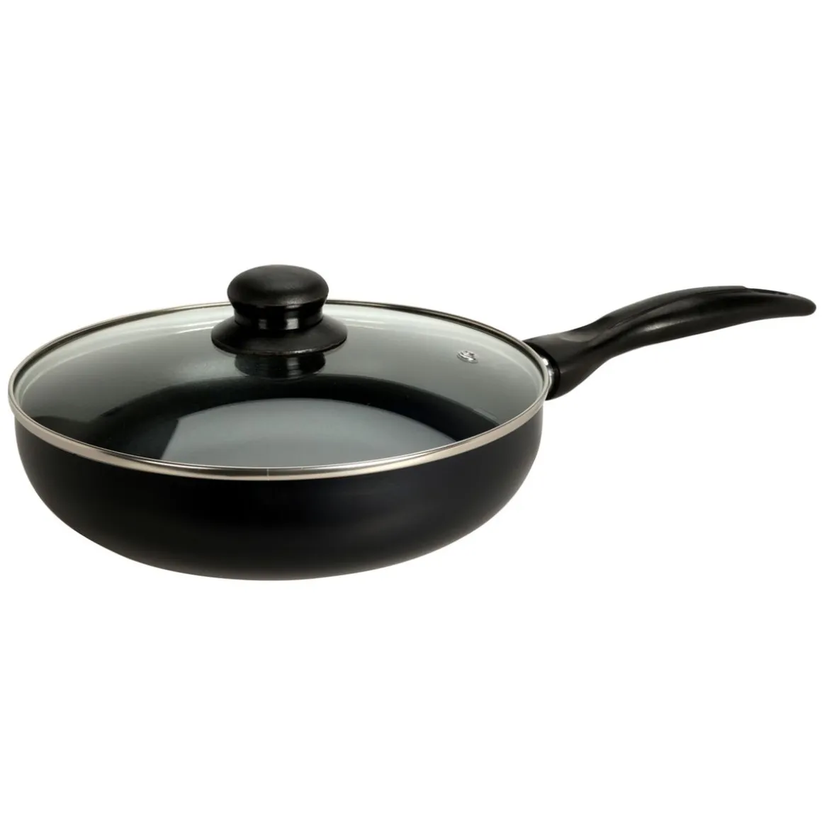 Bratpfanne Aluminium mit Glasdeckel 24 cm