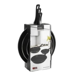 Bratpfanne Set Carbonstahl 3-teilig schwarz