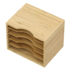 Briefablage Bambus 5 Fächer natur
