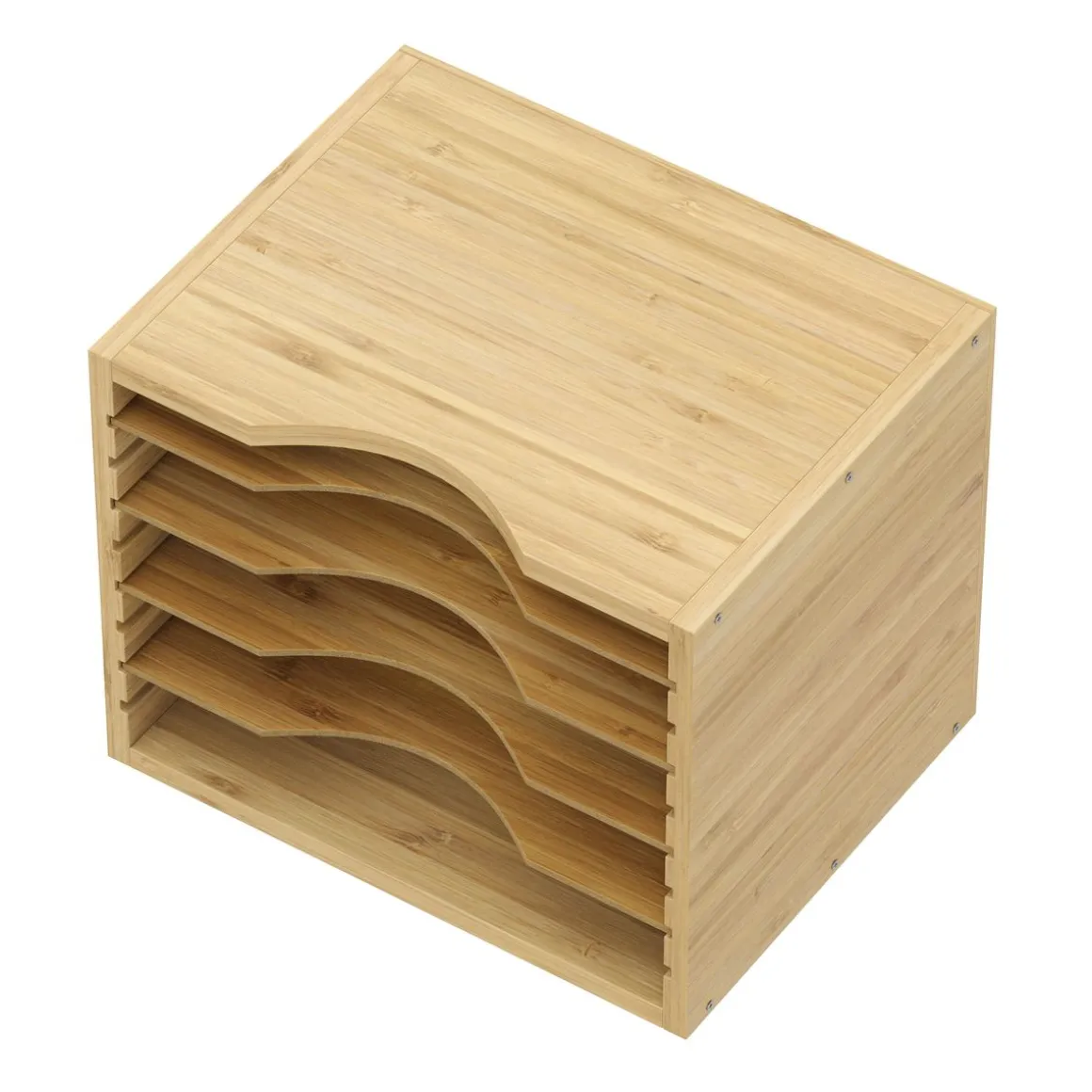 Briefablage Bambus 5 Fächer natur